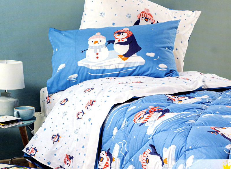 Completo letto singolo "PINGUINI" di Caleffi