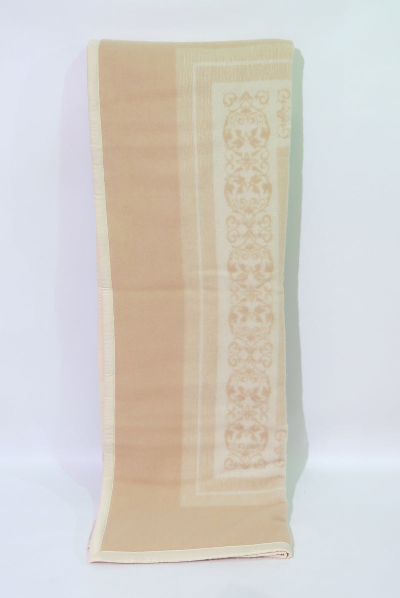 Coperta matrimoniale in pura lana "GRETA 220 var.beige chiaro" di Somma