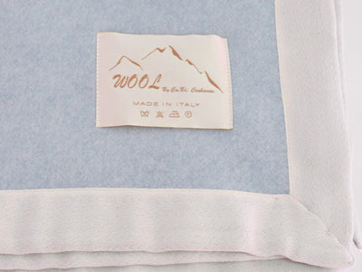 Coperta singola in lana e viscosa "Bella var.azzurro" di CO.BI