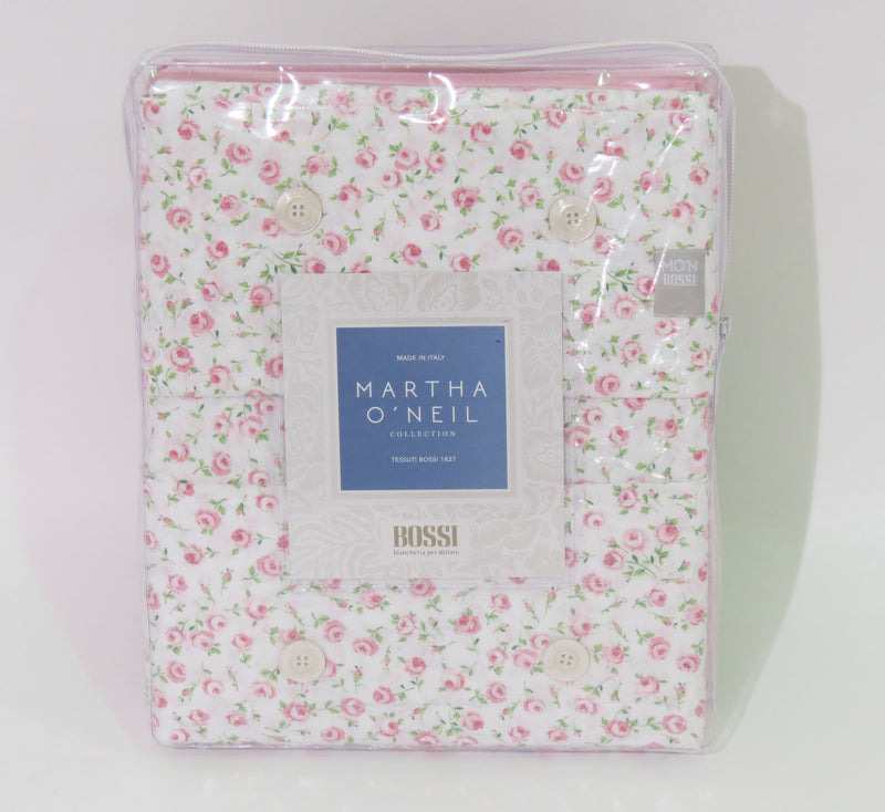 Completo copripiumino singolo "FLORINE v.05 rosa" di Bossi Martha O&