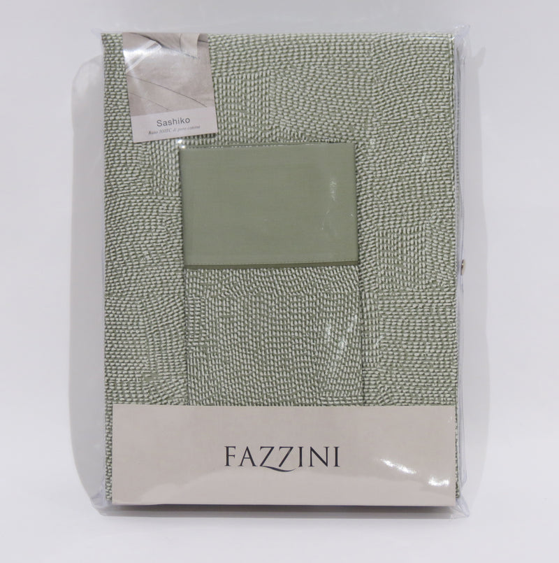 Completo copripiumino matrimoniale "SASHIKO var.verde" di Fazzini