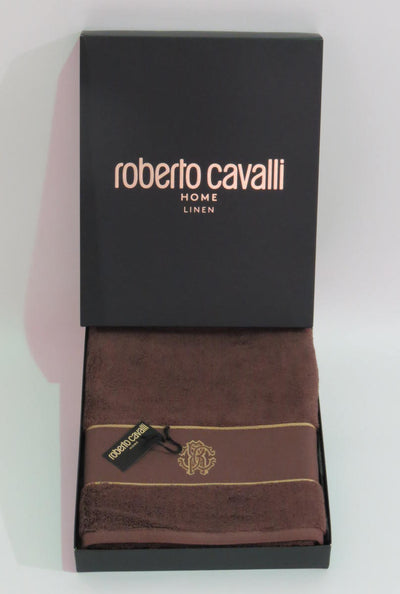 Set asciugamano+ospite "Gold New var.brown" di Roberto Cavalli